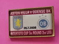 Villa V Odense BK Intertoto cup 2008 match badge