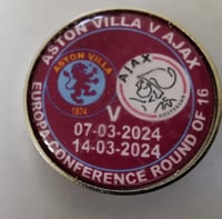 Villa V Ajax Europa conference league 2024 match Badge 