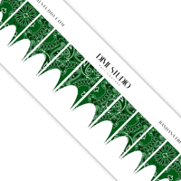 Image 6 of CLASSIC GREEN BANDANA NAIL DECALS 