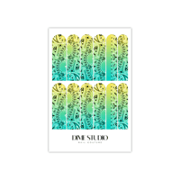 Image 4 of KEY LIME OMBRE BANDANA NAIL DECALS 
