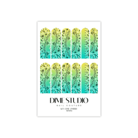 Image 5 of KEY LIME OMBRE BANDANA NAIL DECALS 