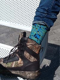 Image 1 of Classic Multi-Color Logo Socks
