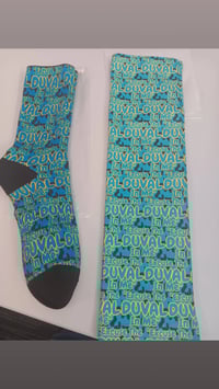 Image 2 of Classic Multi-Color Logo Socks