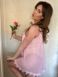 Image 4 of Babydoll with lace edge - Pink