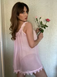 Image 6 of Babydoll with lace edge - Pink