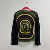 Image 2 of custo mixed fabric top
