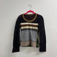 Image 1 of custo mixed fabric top