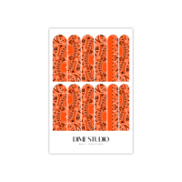 Image 4 of CLASSIC ORANGE BANDANA PAISLEY NAIL DECALS 