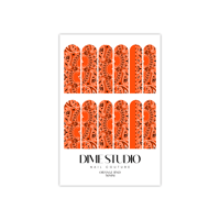 Image 5 of CLASSIC ORANGE BANDANA PAISLEY NAIL DECALS 
