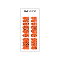 Image 2 of CLASSIC ORANGE BANDANA PAISLEY NAIL DECALS 