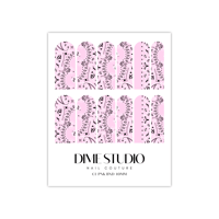 Image 2 of CLASSIC PINK BANDANA NAIL DECALS 