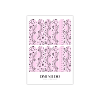 Image 4 of CLASSIC PINK BANDANA NAIL DECALS 