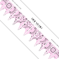 Image 6 of CLASSIC PINK BANDANA NAIL DECALS 