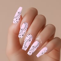 Image 1 of CLASSIC PINK BANDANA NAIL DECALS 
