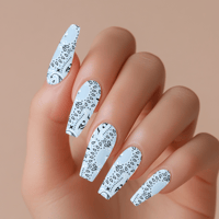 Image 1 of BABY BLUE BANDANA NAIL DECALS 