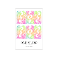 Image 3 of CLEAR RAINBOW BANDANA NAIL DECALS 