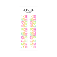 Image 2 of CLEAR RAINBOW BANDANA NAIL DECALS 