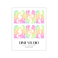 Image 5 of CLEAR RAINBOW BANDANA NAIL DECALS 