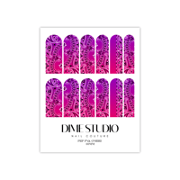 Image 2 of PURPLE PINK OMBRE BANDANA NAIL DECALS 