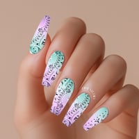 Image 1 of MERMAID OMBRE CLASSIC BANDANA NAIL DECALS 