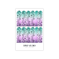 Image 6 of MERMAID OMBRE CLASSIC BANDANA NAIL DECALS 