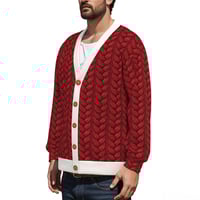 Image 2 of The Classic Santa Cardigan with white trim