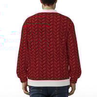 Image 3 of The Classic Santa Cardigan with white trim
