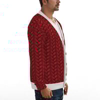 Image 4 of The Classic Santa Cardigan with white trim