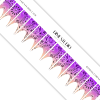 Image 6 of PURPLE &PEACH OMBRE BANDANA NAIL DECALS 