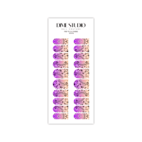 Image 2 of PURPLE &PEACH OMBRE BANDANA NAIL DECALS 