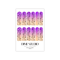 Image 4 of PURPLE &PEACH OMBRE BANDANA NAIL DECALS 