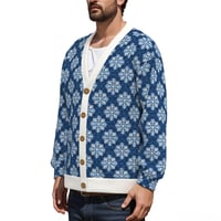 Image 2 of Charming Santa Snowflake Cardigan - Faux Knit Fleece