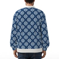 Image 4 of Charming Santa Snowflake Cardigan - Faux Knit Fleece