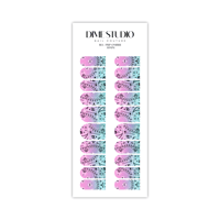 Image 4 of BLUE & PURPLE OMBRE BANDANA NAIL DECALS 