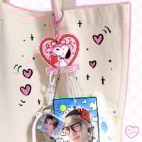 Image 2 of Snoopy Valentine Acrylic Keychain Holder