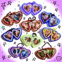Image 1 of horror heart locket acrylic keychains series 2