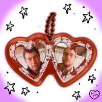 Image 4 of horror heart locket acrylic keychains series 2