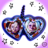 Image 10 of horror heart locket acrylic keychains series 2