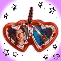 Image 2 of horror heart locket acrylic keychains series 2