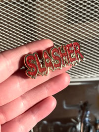 Image 3 of SLASHER Enamel Pin