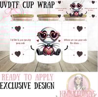 Image 2 of Jack and Sally Bats UVDTF cup wrap 