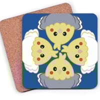 Image 1 of Four Cockatiel Borbs Table Coaster