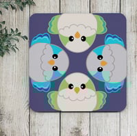 Image 7 of Four Quaker Parrot Borbs Table Coaster