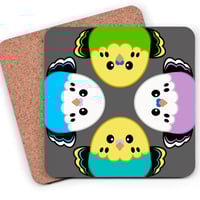 Image 1 of Four Budgie Borbs Table Coaster