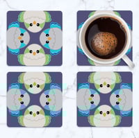 Image 8 of Four Quaker Parrot Borbs Table Coaster