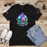 Image 2 of Genderqueer Pride Bird Unisex T-shirt