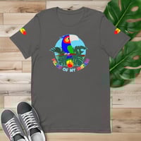Image 3 of Rainbow Pride Bird Unisex T-shirt