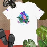 Image 5 of Genderqueer Pride Bird Unisex T-shirt