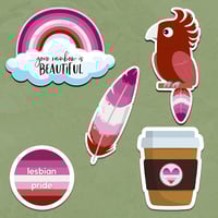 Lesbian Pride Sticker Collection