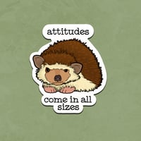 Image 1 of Hedgehog Attitude Vinyl Sticker